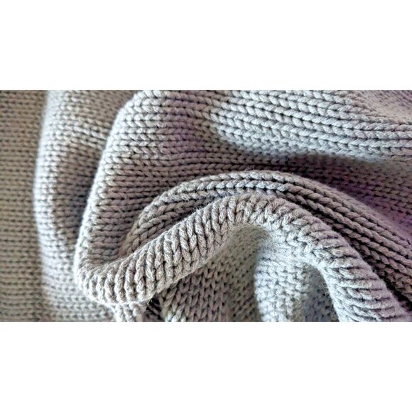 Avalin Knitwear USA Women's Multi-Way Knitwear Wrap Scarf Gray Cotton 70 * 18" - Picture 9 of 10